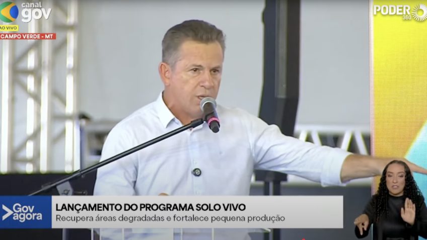 Mauro Mendes é vaiado em evento de Lula com assentados