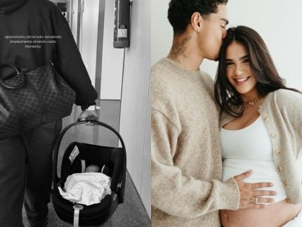 Giovanna Buscacio compartilha primeira foto do bebê com João Mendes, filho de Ronaldinho Gaúcho