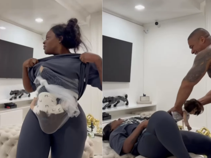 Tá nascendo! Jojo Todynho simula parto de bebê reborn e brinca com o namorado