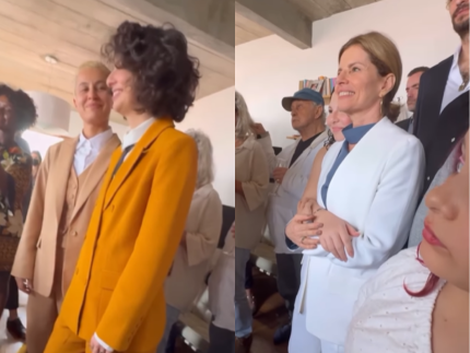 Filha de Debora Bloch e Olivier Anquier se casa com cantora em cerimônia intimista