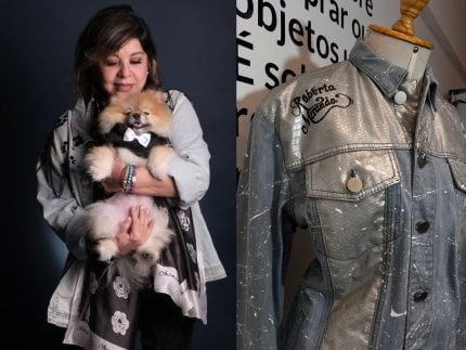 Com ajuda de seu cão Severino, Roberta Miranda apoia ONG em brechó solidário