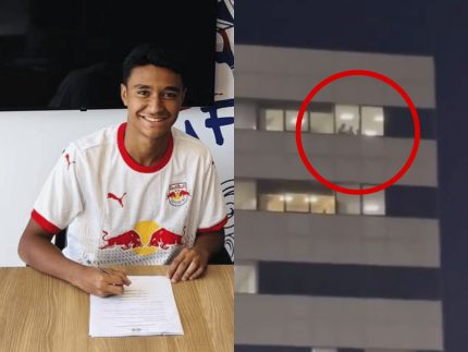 Atleta do Bragantino acena na janela do hospital após quase “morte cerebral”