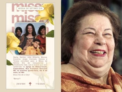 Missa de sétimo dia de Nana Caymmi será celebrada no Rio