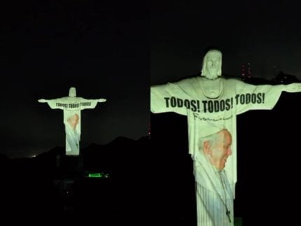 Cristo Redentor recebe projeção emocionante em despedida ao Papa Francisco