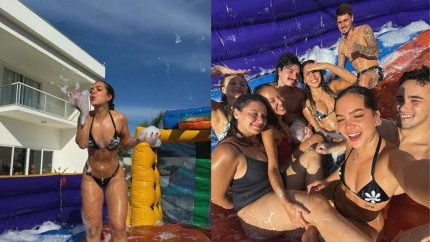 Aniversário de Mel Maia tem futebol de sabão e clima de verão