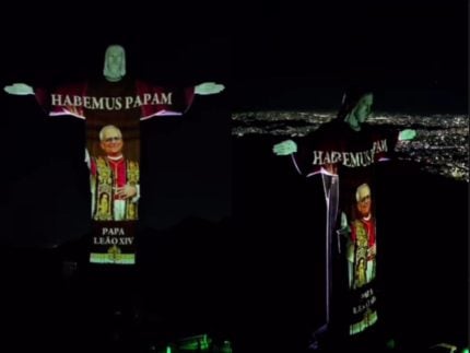 Rio de Janeiro celebra novo papa, Leão XIV, com homenagem no Cristo Redentor