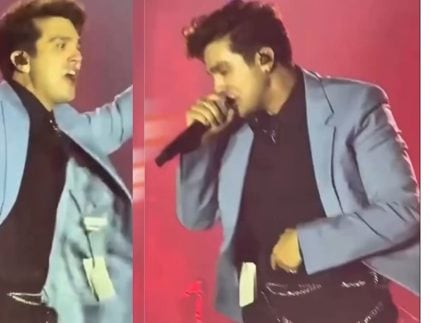 Quem nunca? Luan Santana esquece etiqueta na roupa durante show e vídeo viraliza nas redes