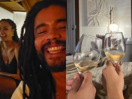 Assumidos! Diogo Almeida e Aline Patriarca curtem viagem romântica
