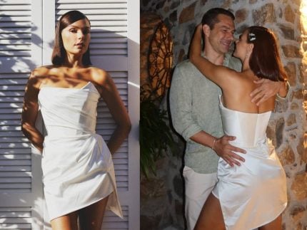 Isis Valverde e Marcus Buaiz celebram pré-casamento com romântica noite italiana