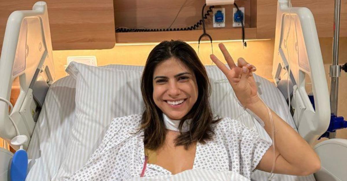Cirurgia de Camila Jara para tratar câncer na tireóide é bem-sucedida