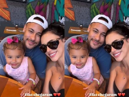Bruna Biancardi e Mavie voltam para o Brasil e celebram reencontro com Neymar