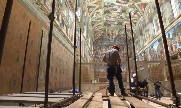 Vaticano acelera trabalhos na Capela Sistina para início do conclave