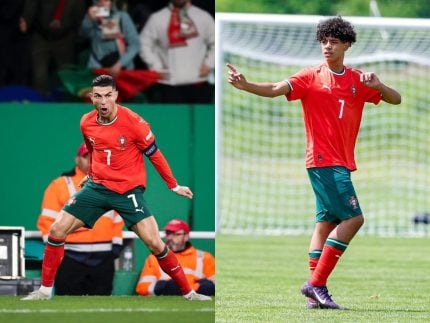 Cristiano Ronaldo celebra estreia de filho pela Seleção Portuguesa de base