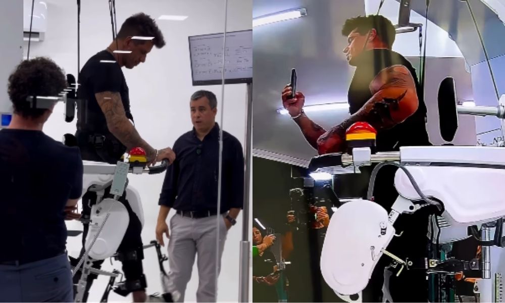 Fernando Fernandes volta a andar após 14 anos com ajuda da tecnologia
