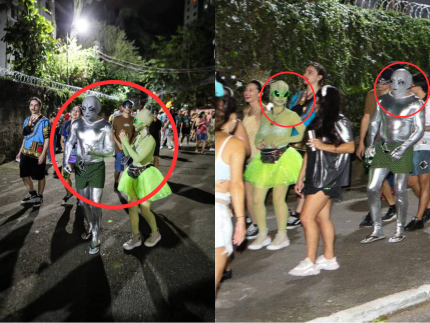 Sandy e namorado se jogam em bloquinho de rua de SP. Veja fotos!
