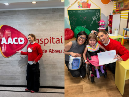 Virginia visita AACD e se comove com crianças: “Fez meu dia mais feliz”