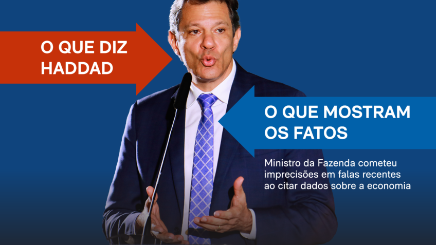 Haddad comete imprecisões ao citar dados econômicos 