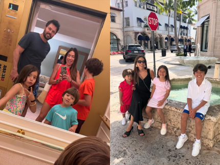 Patrícia Abravanel abre álbum de viagem com o marido e os três filhos