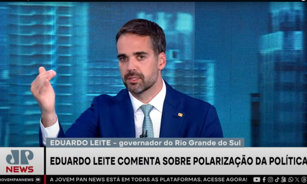 ‘Eu não me sinto representado nesta polarização que ai está’, declara Eduardo Leite