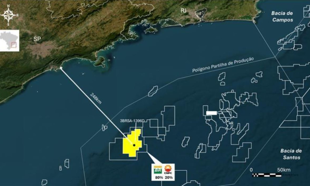 Petrobras anuncia nova descoberta de petróleo na Bacia de Santos