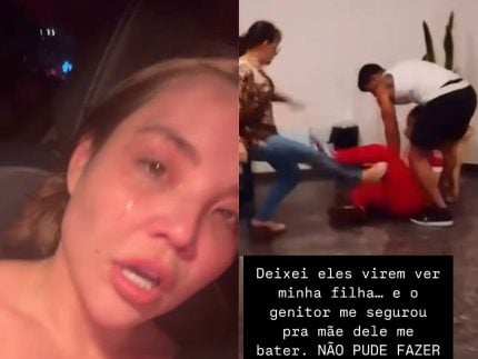 Influenciadora é agredida pela sogra enquanto ex a imobiliza
