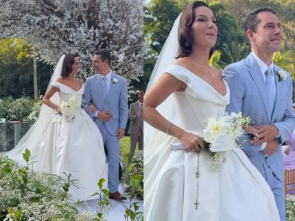 Disseram sim! Isis Valverde e Marcuz Buaiz se casam no interior paulista