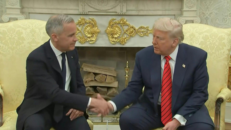 Na Casa Branca, Carney diz a Trump que Canadá ‘nunca estará à venda’