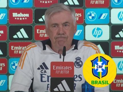 Carlo Ancelotti confirma acerto com a Seleção Brasileira em coletiva de imprensa