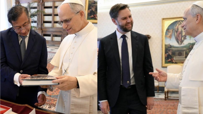 Papa Leão 14 recebe presidente da Colômbia e J.D. Vance