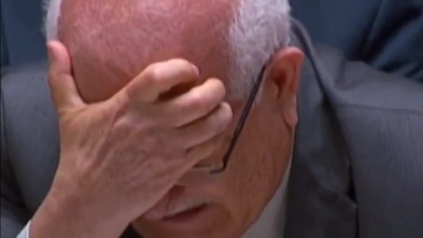 Embaixador da Palestina na ONU chora ao falar de crianças em Gaza