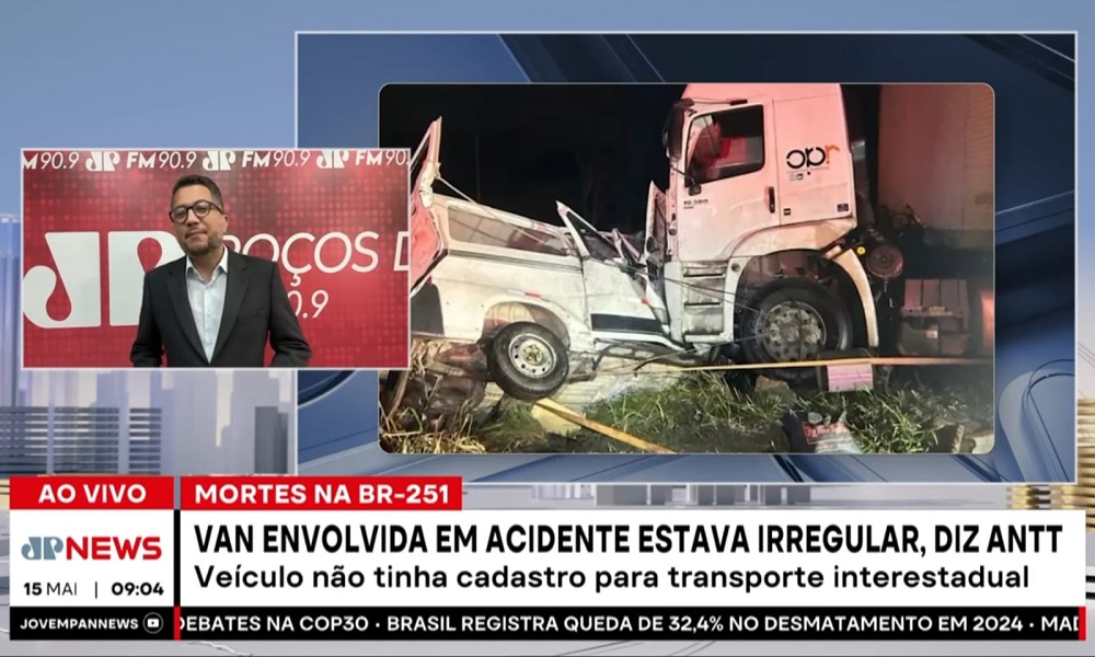 Van envolvida em acidente com 9 mortos na BR-251 estava irregular