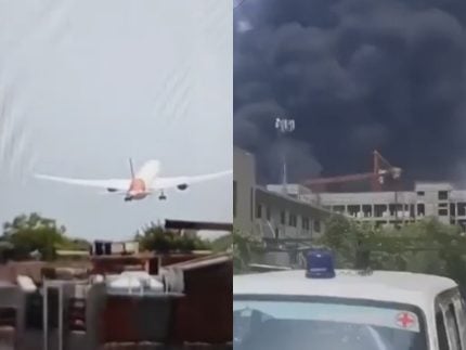 Avião com mais de 240 pessoas cai em área residencial na Índia