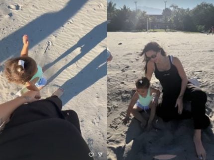 Dia de praia! Bruna Biancardi curte dia ensolarado ao lado de Mavie e amigas