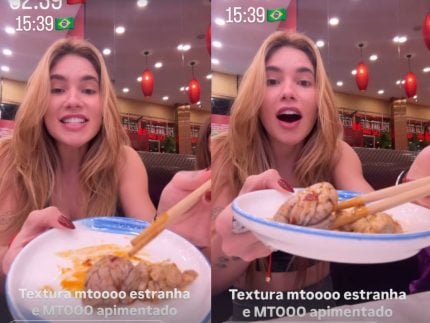 Corajosa? Em viagem à China, Virginia experimenta cérebro, prato típico do país