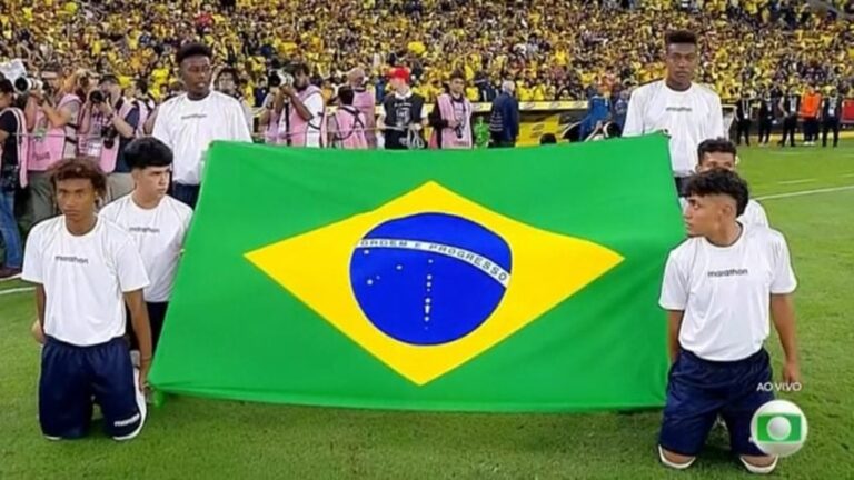 Bandeira do Brasil usada em jogo da seleção vira meme