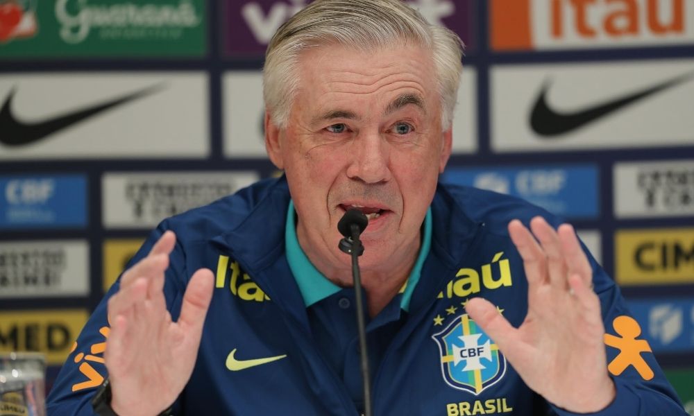 Ancelotti despista sobre escalação do Brasil: ‘Sei, mas não vou dizer’