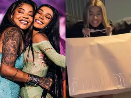 Ludmilla presenteia Brunna Gonçalves com bolsa avaliada em R$ 28 mil