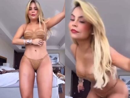 Prefeita dança forró de biquíni e escandaliza cidade de Marituba, no Pará